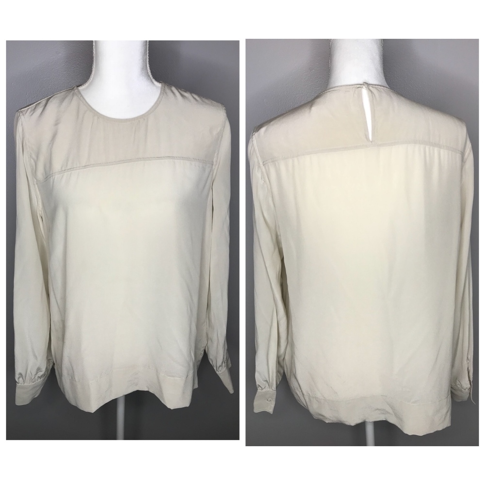 Everlane Womens The Silk Long-Sleeve Blouse